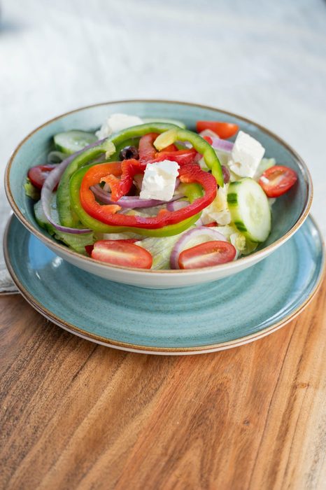 Greek salad at Bagel Bin Deli Revere
